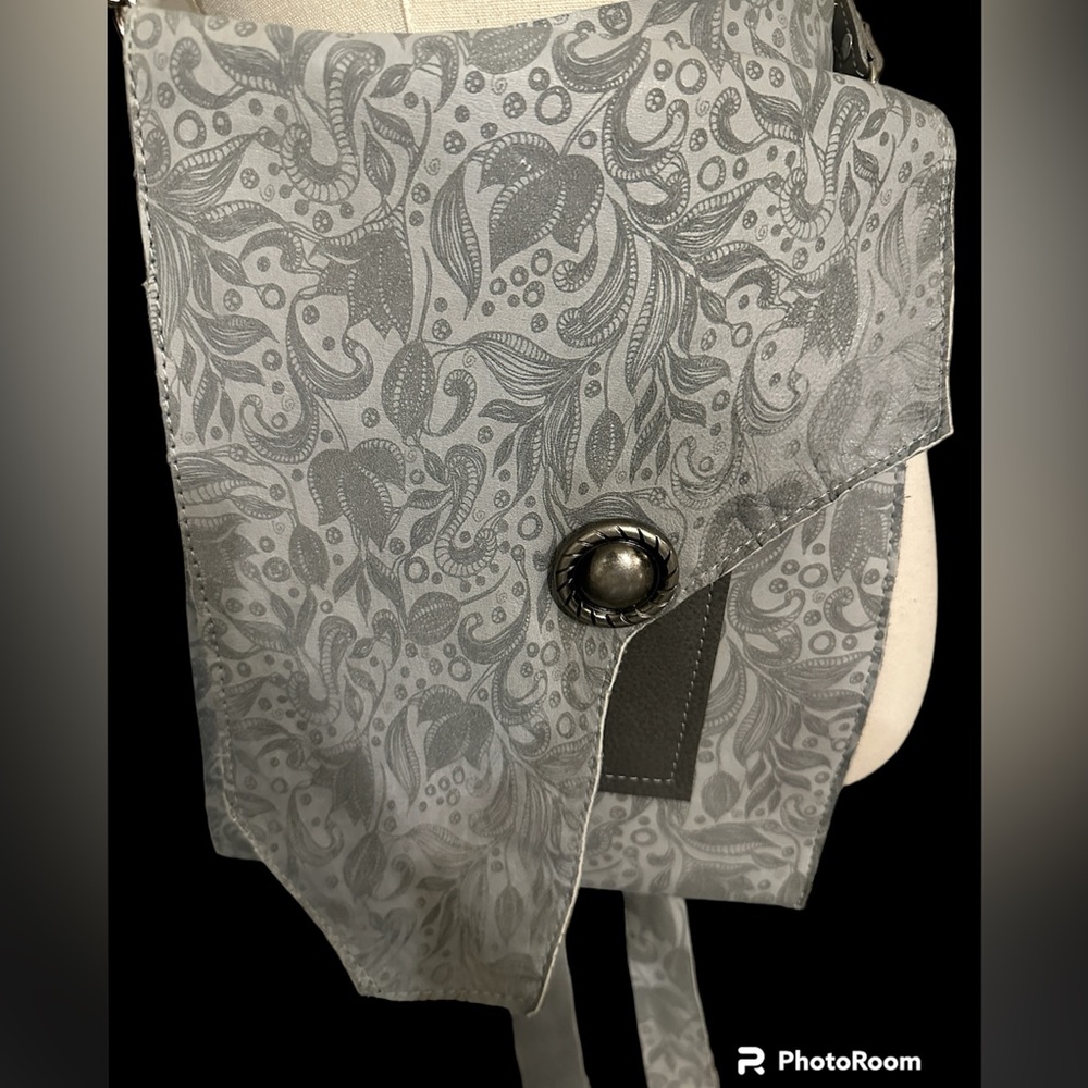 NEW Custom made genuine leather crossbody with matching wrap belt